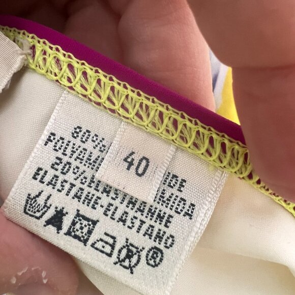 Hermes yellow chain print one piece bathing suit size 40 - Picture 5 of 7